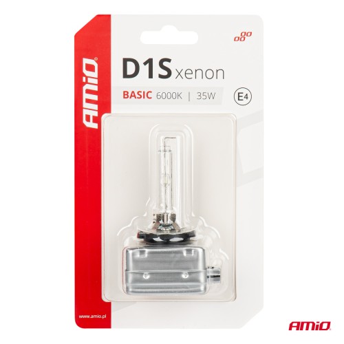 Amio - ΑΝΤΑΛΛΑΚΤΙΚΗ ΛΑΜΠΑ ΧΕΝΟΝ BASIC D1S 12V 6.000k 35W BLISTER CARD - 1 ΤΕΜ. (03864/AM)