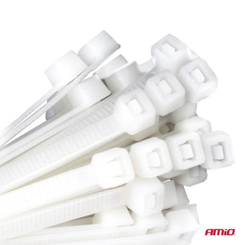 Amio - ΔΕΜΑΤΙΚΑ/ΔΕΤΙΚΑ ΚΑΛΩΔΙΩΝ TIE WRAP (ΤΑΙΡΑΠ) 4.8 x 300mm (ΛΕΥΚΟ) - 100 ΤΕΜ. (04311/AM)