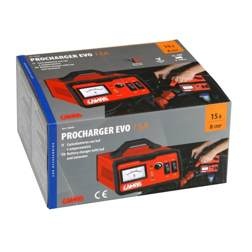 ΦΟΡΤΙΣΤΗΣ ΜΠΑΤΑΡΙΑΣ PROCHARGER EVO 8STEP 12/24V 0-15A 5>190Ah LED ΜΕ ΑΜΠΕΡΟΜΕΤΡΟ 1ΤΕΜ