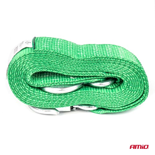 Amio - ΙΜΑΝΤΑΣ ΡΥΜΟΥΛΚΗΣΗΣ TOW ROPE ΠΡΑΣΙΝΟ 75mm 8000KG 5m - 1 τεμ. (03993/AM)