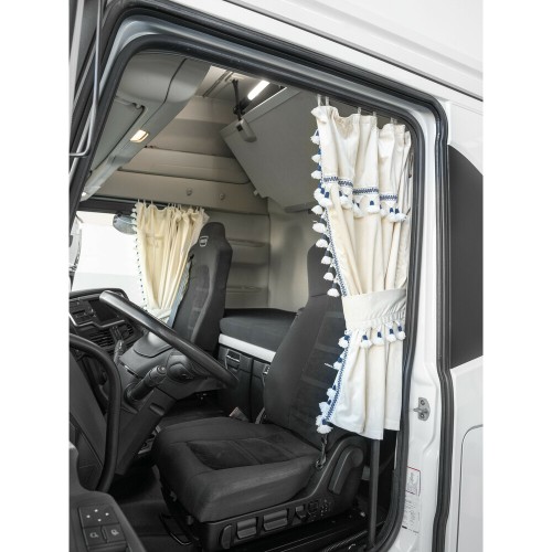 ΚΟΥΡΤΙΝΕΣ ΝΤΑΛΙΚΑΣ LUXURY SMART ΚΡΕΜ/ΜΠΛΕ ΣΕΤ LAMPA - 5 ΤΕΜ.