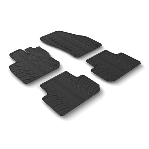 LAMPA - ΠΑΤΑΚΙΑ ΑΥΤΟΚΙΝΗΤΟΥ ΑΠΟ ΛΑΣΤΙΧΟ ΓΙΑ VW TIGUAN 5D ΑΥΤΟΜΑΤΟ 12/2023+ ΣΕ ΜΑΥΡΟ ΧΡΩΜΑ ME ΚΟΥΜΠΩΜΑΤΑ - 4 ΤΕΜ.