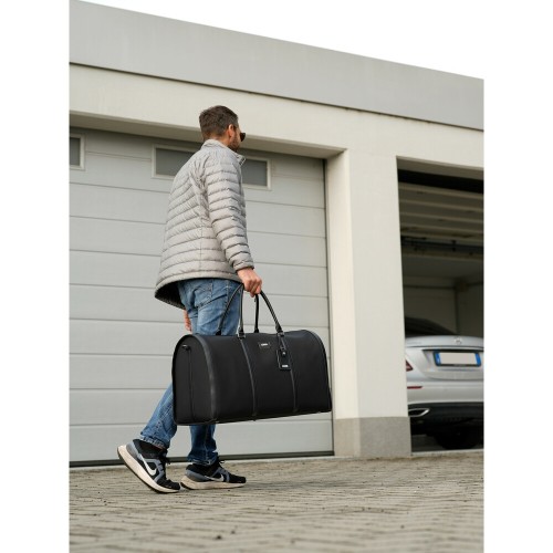 ΤΣΑΝΤΑ ΠΛΑΤΗΣ ΧΕΙΡΟΣ DUFFLE BAG DF-01 ΣΕ ΜΑΥΡΟ ΧΡΩΜΑ 60x35x30cm