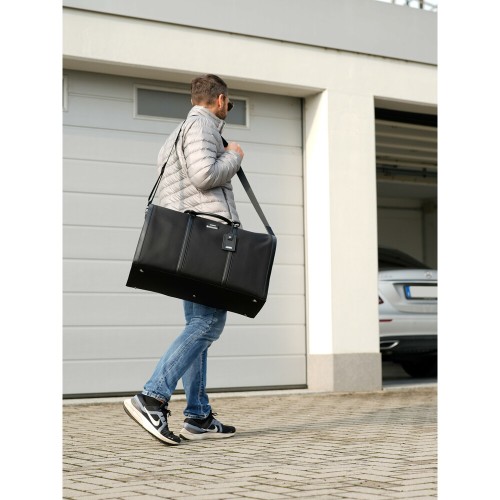ΤΣΑΝΤΑ ΠΛΑΤΗΣ ΧΕΙΡΟΣ DUFFLE BAG DF-01 ΣΕ ΜΑΥΡΟ ΧΡΩΜΑ 60x35x30cm
