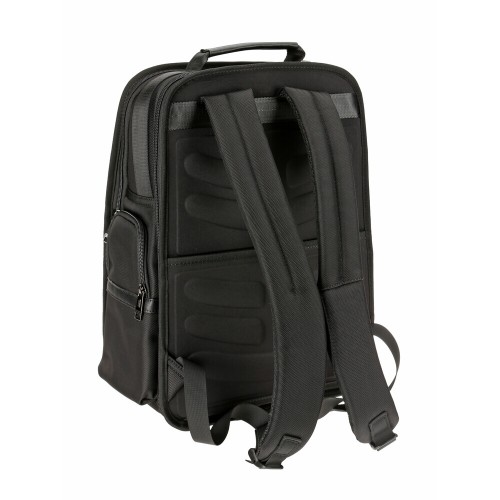 ΤΣΑΝΤΑ ΠΛΑΤΗΣ BACK PACK ZAINO BK-01 ΣΕ ΜΑΥΡΟ ΧΡΩΜΑ 32x45x22cm