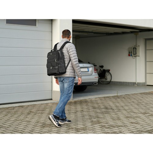 ΤΣΑΝΤΑ ΠΛΑΤΗΣ BACK PACK ZAINO BK-01 ΣΕ ΜΑΥΡΟ ΧΡΩΜΑ 32x45x22cm