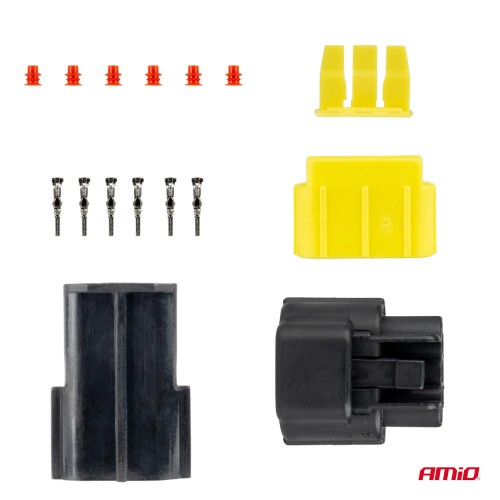 Amio - ΦΙΣΑ ΣΥΝΔΕΣΗΣ ΜΕ ΥΠΟΔΟΧΗ 3 PIN Φ2,2mm ΑΔΙΑΒΡΟΧΗ - 1 τεμ. (04347/AM)