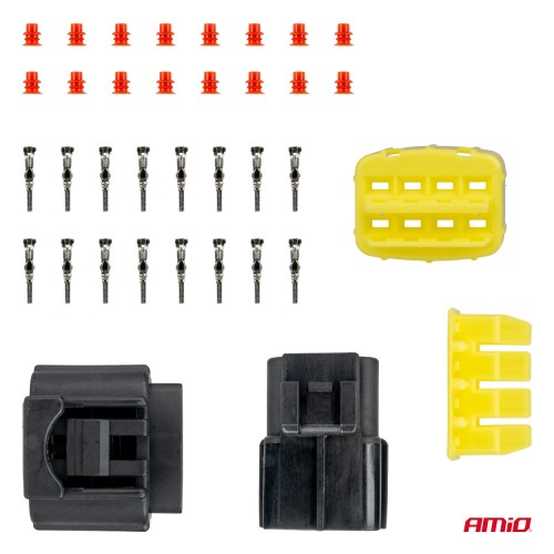 Amio - ΦΙΣΑ ΣΥΝΔΕΣΗΣ ΜΕ ΥΠΟΔΟΧΗ 8 PIN Φ2,2mm ΑΔΙΑΒΡΟΧΗ - 1 τεμ. (04350/AM)