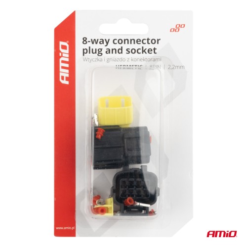 Amio - ΦΙΣΑ ΣΥΝΔΕΣΗΣ ΜΕ ΥΠΟΔΟΧΗ 8 PIN Φ2,2mm ΑΔΙΑΒΡΟΧΗ - 1 τεμ. (04350/AM)
