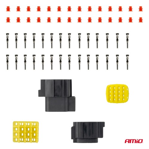 Amio - ΦΙΣΑ ΣΥΝΔΕΣΗΣ ΜΕ ΥΠΟΔΟΧΗ 16 PIN Φ2,2mm ΑΔΙΑΒΡΟΧΗ - 1 τεμ. (04353/AM)