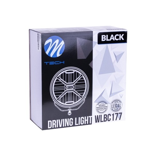 ΠΡΟΒΟΛΕΑΣ ΣΤΡΟΓΓΥΛΟΣ DRIVING LIGHT BLACK SERIES LED 12-48V 80W 5.700K 11.000lm 220mm mTECH -  1 ΤΕΜ.