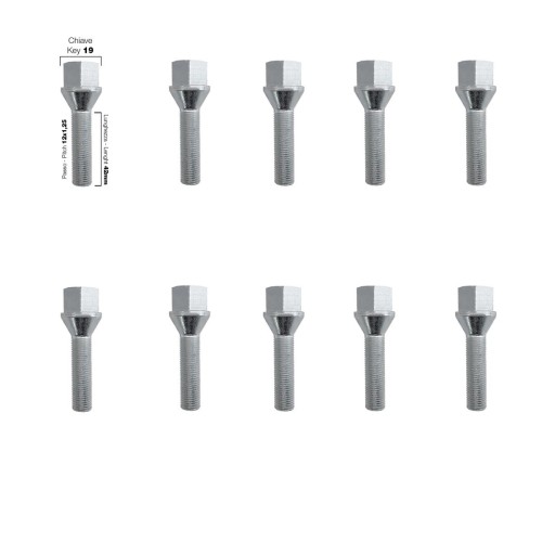 ΜΠΟΥΛΟΝΙΑ ΚΩΝΙΚΑ 12x1,25 (42mm) (19) SIMONI RACING - 10 ΤΕΜ.