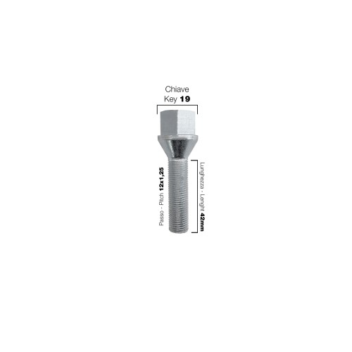 ΜΠΟΥΛΟΝΙΑ ΚΩΝΙΚΑ 12x1,25 (42mm) (19) SIMONI RACING - 10 ΤΕΜ.