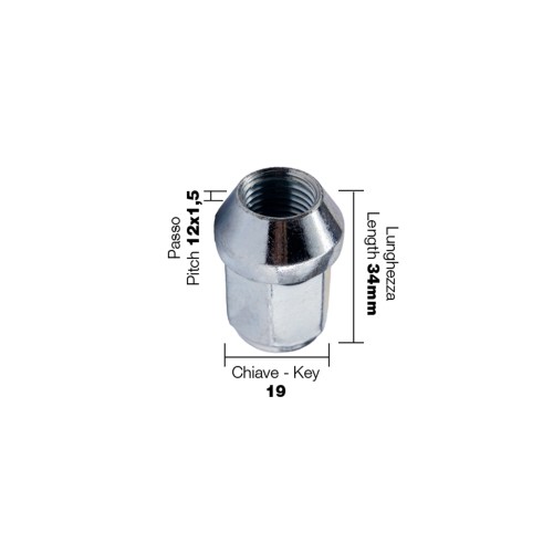 Simoni Racing - ΠΑΞΙΜΑΔΙ ΚΩΝΙΚΟ 12x1,5 (34mm) (19) 10ΤΕΜ.