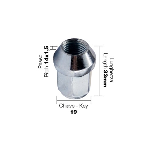 Simoni Racing - ΠΑΞΙΜΑΔΙ ΚΩΝΙΚΟ 14x1,5 (33mm) (19) 10ΤΕΜ.