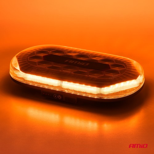 Amio - ΦΑΡΟΣ/ΣΤΡΟΜΠΟ ΜΠΑΡΑ R65 R10 12/24V 26W LED ΠΟΡΤΟΚΑΛΙ 10 ΧΡΗΣΕΩΝ ΜΕ ΜΑΓΝΗΤΙΚΗ ΒΑΣΗ 326x186x63mm - 1 ΤΕΜ. (04369/AM)