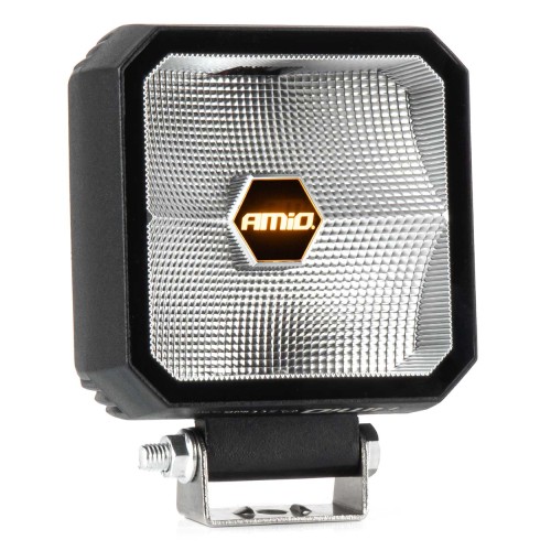 Amio - ΠΡΟΒΟΛΕΑΣ ΕΡΓΑΣΙΑΣ ΤΕΤΡΑΓΩΝΟΣ LED 30W 9>50V 3 ΧΡΗΣΕΩΝ ΛΕΥΚΟ/ΠΟΡΤΟΚΑΛΙ ΦΩΣ 110x110x52mm - 1 Τεμ. (04394/AM)