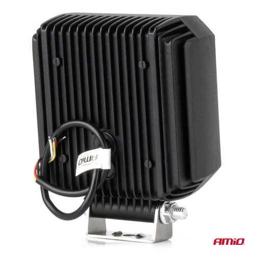 Amio - ΠΡΟΒΟΛΕΑΣ ΕΡΓΑΣΙΑΣ ΤΕΤΡΑΓΩΝΟΣ LED 30W 9>50V 3 ΧΡΗΣΕΩΝ ΛΕΥΚΟ/ΠΟΡΤΟΚΑΛΙ ΦΩΣ 110x110x52mm - 1 Τεμ. (04394/AM)