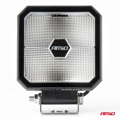 Amio - ΠΡΟΒΟΛΕΑΣ ΕΡΓΑΣΙΑΣ ΤΕΤΡΑΓΩΝΟΣ LED 30W 9>50V 3 ΧΡΗΣΕΩΝ ΛΕΥΚΟ/ΠΟΡΤΟΚΑΛΙ ΦΩΣ 110x110x52mm - 1 Τεμ. (04394/AM)