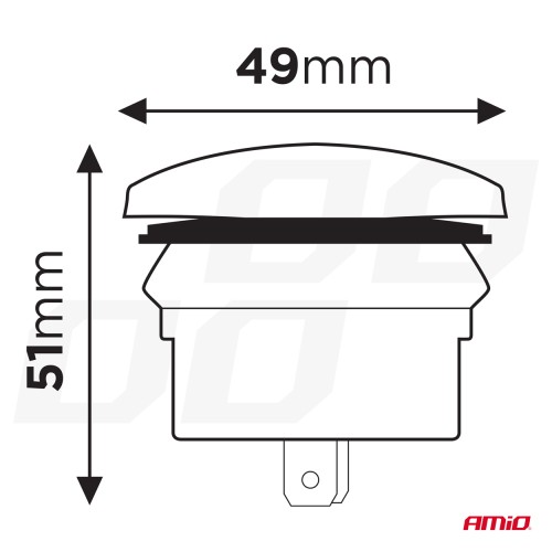 Amio - ΠΡΙΖΑ ΜΕ 2 ΘΥΡΕΣ-USB & USB-C ΚΑΙ ΚΑΠΑΚΙ 12/24V QUICK CHARGE 3.0 ΑΔΙΑΒΡΟΧΗ ΜΑΚΡΟΣΤΕΝΟ ΣΧΗΜΑ ΜΑΥΡΗ - 1 Τεμ. (04229/AM)