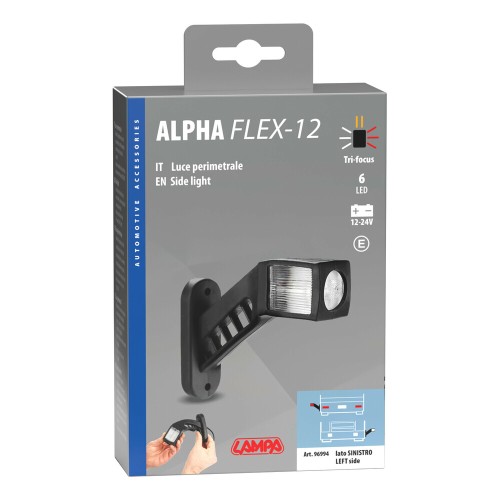 ΦΩΣ ΟΓΚΟΥ 12/24V ALPHA FLEX 12 ΜΕ 6 LED ΤΡΙΠΛΗΣ ΕΣΤΙΑΣΗΣ ΣΙΛΙΚΟΝΗΣ R148-R10 100x140mm ΑΡΙΣΤΕΡΟ 1ΤΕΜ.