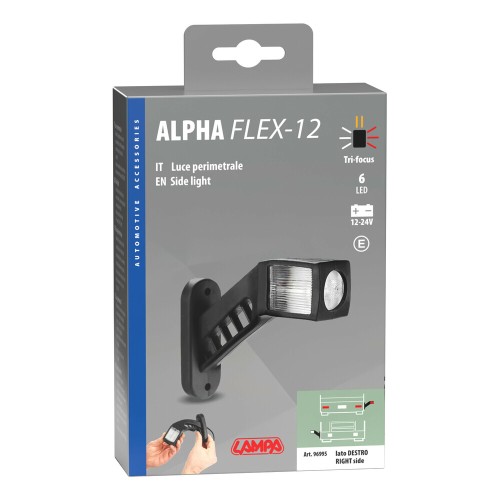 ΦΩΣ ΟΓΚΟΥ 12/24V ALPHA FLEX 12 ΜΕ 6 LED ΤΡΙΠΛΗΣ ΕΣΤΙΑΣΗΣ ΣΙΛΙΚΟΝΗΣ R148-R10 100x140mm ΔΕΞΙ 1ΤΕΜ.