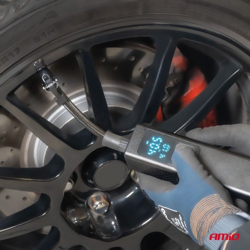 Amio - ΚΟΜΠΡΕΣΕΡ ΑΕΡΑ 12V 10BAR 150PSI 20L/MIN 100W ΜΕ ΨΗΦΙΑΚΗ ΟΘΟΝΗ & ΦΑΚΟ LED 1ΤΕΜ. (04376/AM)