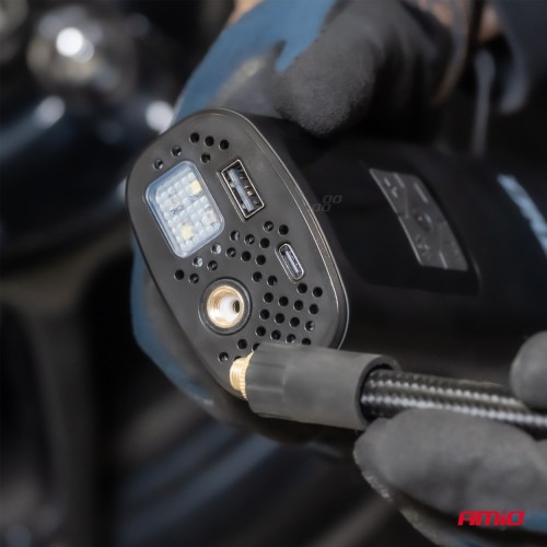 Amio - ΚΟΜΠΡΕΣΕΡ ΑΕΡΑ ΜΕ USB-C 10BAR 150PSI 20L/MIN 40W ΜΕ ΨΗΦΙΑΚΗ ΟΘΟΝΗ & ΦΑΚΟ LED 1ΤΕΜ. (04377/AM)