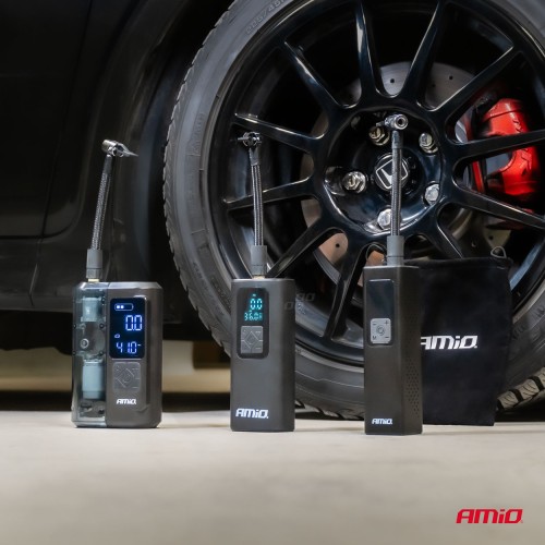 Amio - ΚΟΜΠΡΕΣΕΡ ΑΕΡΑ ΕΠΑΝΑΦΟΡΤΙΖΟΜΕΝΟ 12V & USB-C 10BAR 150PSI 20L/MIN 40W 1ΤΕΜ. (04378/AM)