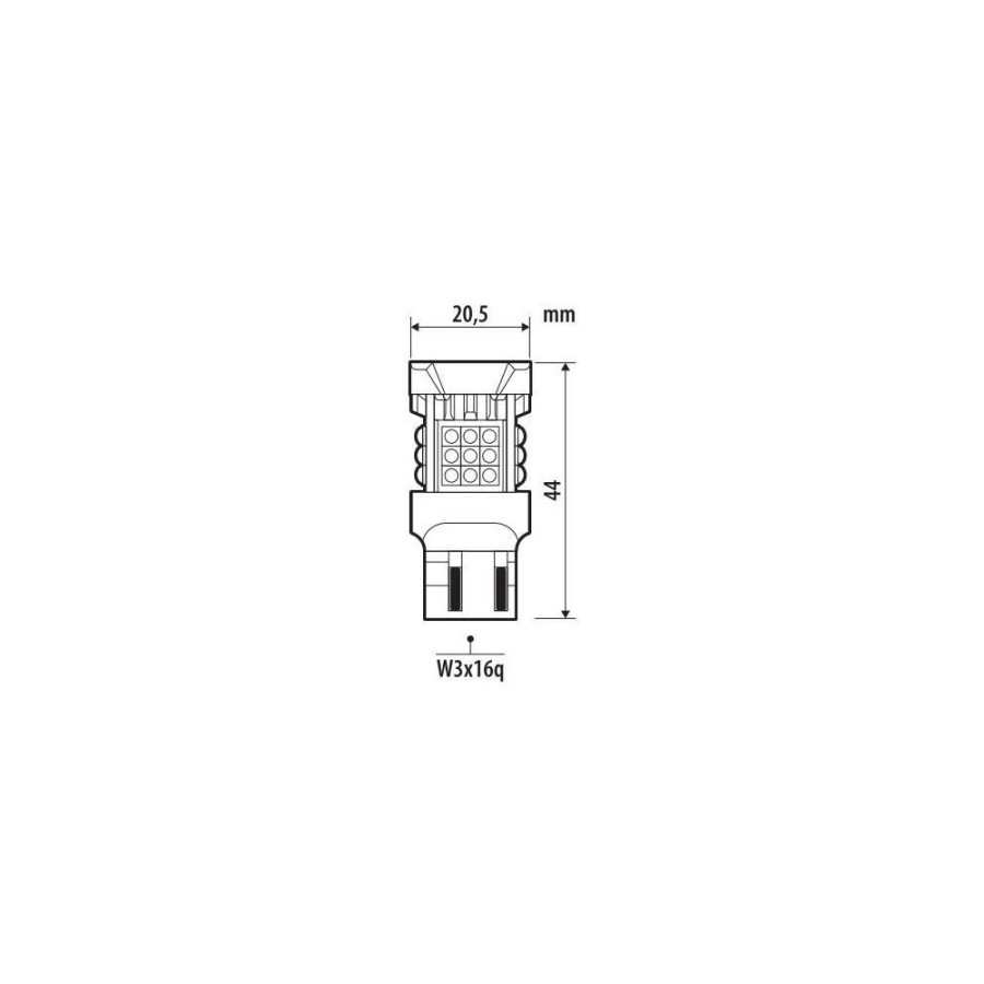W21/5W (T20) 12/24V W3x16q 3040/580+2290/550lm ΜΕ ΠΟΡΤΟΚΑΛΙ ΦΩΣ LED CAN-BUS PRO-USER SERIES 1ΤΕΜ.