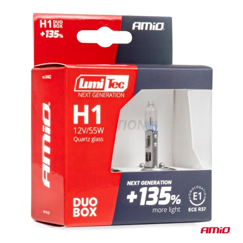 H1 12V 55W P14,5s LumiTec NEXT GENERATION +135%  2ΤΕΜ.