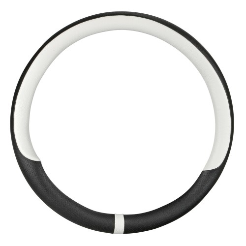 Lampa - Κάλυμμα Τιμονιού NOBLE (M) 37/39cm Μαύρο / Λευκό άοσμο διάτρητο αντιολισθητικό μαλακό ultra soft Skeentex - 1 τεμ. (L3290.0)