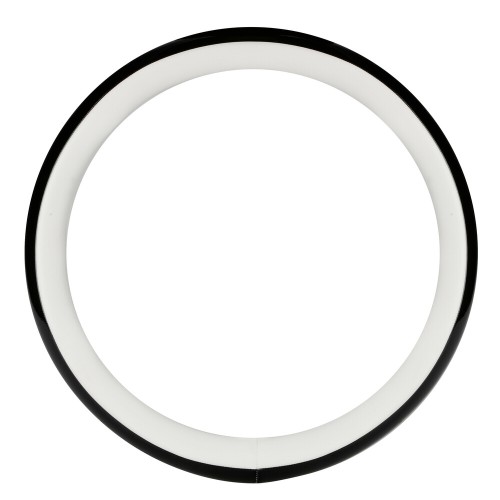 Lampa - Κάλυμμα Τιμονιού AURA (M) 37/39cm Μαύρο ένθετο με γυαλάδα / Λευκό άοσμο μαλακό Skeentex - 1 τεμ. (L3290.6)