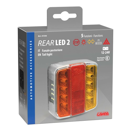 Lampa Πίσω Φανάρι Τρέιλερ , Φορτηγού LED 5 Λειτουργιών (Stop / Θέση / Φλας ) - 12V / 24V 1τεμ (L4155.6)