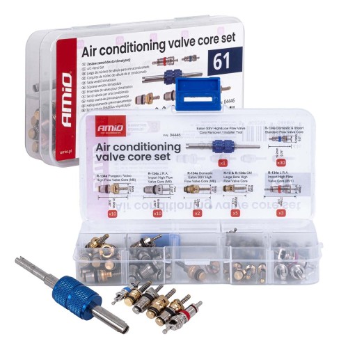 Amio Σετ Πυρήνων Βαλβίδας Κλιματισμού A/C 61τμχ (04446/AM)
