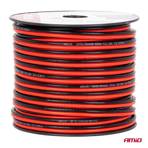 Amio - Δίδυμο Καλώδιο CCA 2×2,5mm² 50m - 1 τεμ. (04460/AM)