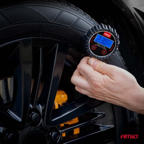 AMiO - Μετρητής Πίεσης Αέρα Ελαστικών Ψηφιακός max 17 Bar με Περιστρεφόμενη Κεφαλή και Βαλβίδα Εκτόνωσης - 1 Τεμ. (04464/AM)