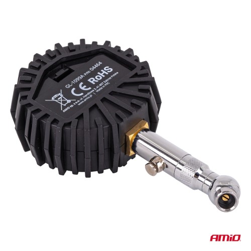 AMiO - Μετρητής Πίεσης Αέρα Ελαστικών Ψηφιακός max 17 Bar με Περιστρεφόμενη Κεφαλή και Βαλβίδα Εκτόνωσης - 1 Τεμ. (04464/AM)