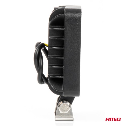 Amio - LED Λάμπα Εργασίας 36W 3600lm 6500K με Προειδοποιητικό Φως – 9–36V (Λευκό + Κίτρινο) Spot Αλουμινένια - 1 τεμ. - (04419/AM)