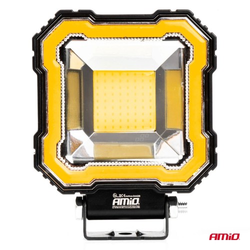 Amio - Προβολέας Εργασίας LED AWL82 FLOOD 48W 3600lm 6500K με σταθερή Κίτρινη LED μπάρα – 9–36V - 1 τεμ. (04426/AM)