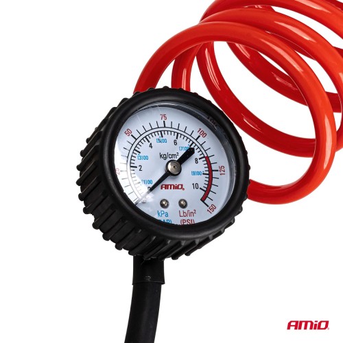 Amio – Κομπρεσέρ Αέρα Αυτοκινήτου Heavy Duty ACOMP-24 12V 600W 160l/min έως 10bar με Βαλίτσα & Ακροφύσια για Γρήγορο Φούσκωμα – 1 Τεμ. (04398/AM)