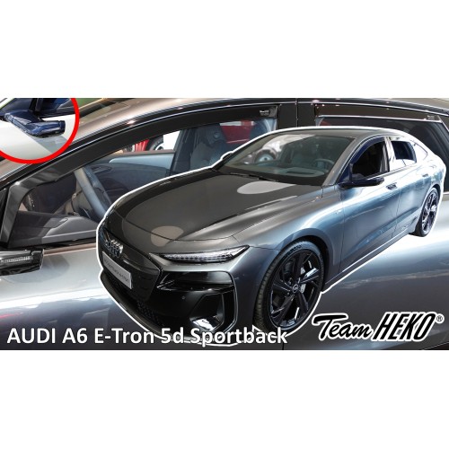Heko - Ανεμοθραύστες για Audi A6 E-Tron 5 Doors Sportback (έκδοση με κάμερες) 2024+ Σετ Αυτοκινήτου Απο Εύκαμπτο Φιμέ Πλαστικό - 4 τεμ. (ΑΝΕΜ.SET10296)