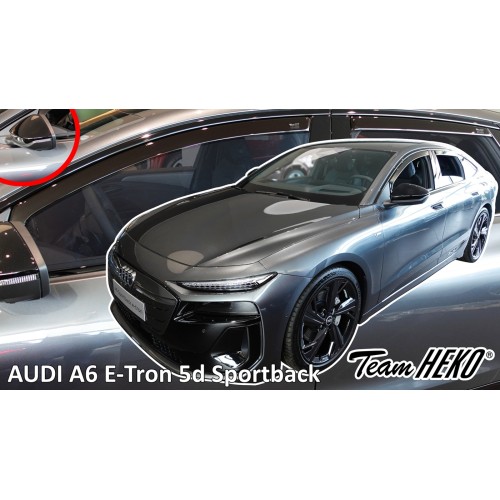Heko - Ανεμοθραύστες για Audi A6 E-Tron 5 Doors Sportback (έκδοση με καθρέπτες) 2024+ Σετ Αυτοκινήτου Απο Εύκαμπτο Φιμέ Πλαστικό - 4 τεμ. (ΑΝΕΜ.SET10299)