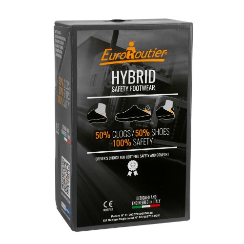 Euroroutier - Παπούτσια Ασφαλείας Νο 43 Hybrid ERHYNB43 – δερμάτινα αντιολισθητικά αντιστατικά με αντιδιατρητική ενίσχυση Kevlar - 1 τεμ. (L.ERHYNB43)