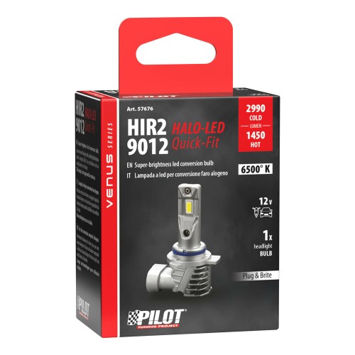 Lampa - LED Λάμπα Αυτοκινήτου Halo Venus Series HIR2 (9012) 12V 10W Quick-Fit – Υψηλής Φωτεινότητας, Fanless Technology - 1 τεμ. (L5767.6)