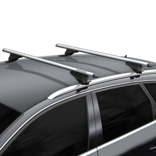 Menabo - Μπάρες Οροφής Αλουμινίου τύπου Tiger XL Silver Για Audi Q5 (8R) 11/2008 > 02/2017 5πορτο SUV Για Flush Rails Μήκος 131.5cm - 1 σετ. (8500/MB)