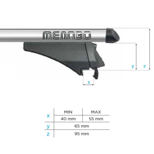 MENABO ΜΠΑΡΕΣ ΟΡΟΦΗΣ ΑΛΟΥΜΙΝΙΟΥ TIGER XL SILVER 131.5 cm ΣΕ ΑΣΗΜΙ ΧΡΩΜΑ ΓΙΑ Kia Sportage (SL) 5 doors 2010>2013 ΜΕ FLUSH ή RAISED RAILS - 2 ΤΕΜ. (8500/ΜΒ)