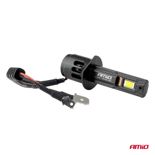 Amio - Λαμπτήρες LED F25 PRO Black Edition H1 68W 12-24V Full CAN Bus με Φωτεινότητα 7646lm σε Ψυχρό Λευκό 6000K για Επιβατικά Αυτοκίνητα & Φορτηγά - Σετ 2 τεμ. (04717/AM)