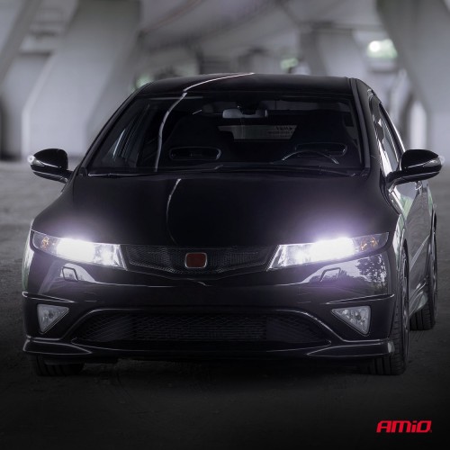Amio - Λαμπτήρες LED F25 PRO Black Edition H1 68W 12-24V Full CAN Bus με Φωτεινότητα 7646lm σε Ψυχρό Λευκό 6000K για Επιβατικά Αυτοκίνητα & Φορτηγά - Σετ 2 τεμ. (04717/AM)