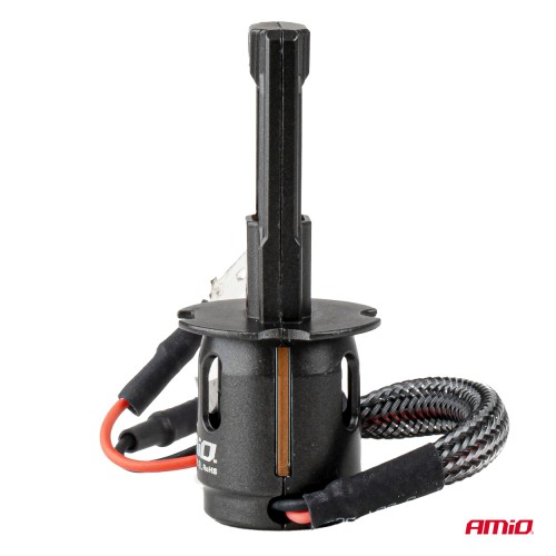 Amio - Λαμπτήρες LED F25 PRO Black Edition H3 68W 12-24V Full CAN Bus με Φωτεινότητα 7646lm σε Ψυχρό Λευκό 6000K για Επιβατικά Αυτοκίνητα & Φορτηγά - Σετ 2 τεμ. (04718/AM)
